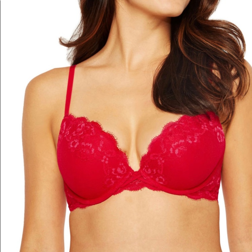 Annabelle Red Lace Balconette Bra NWT